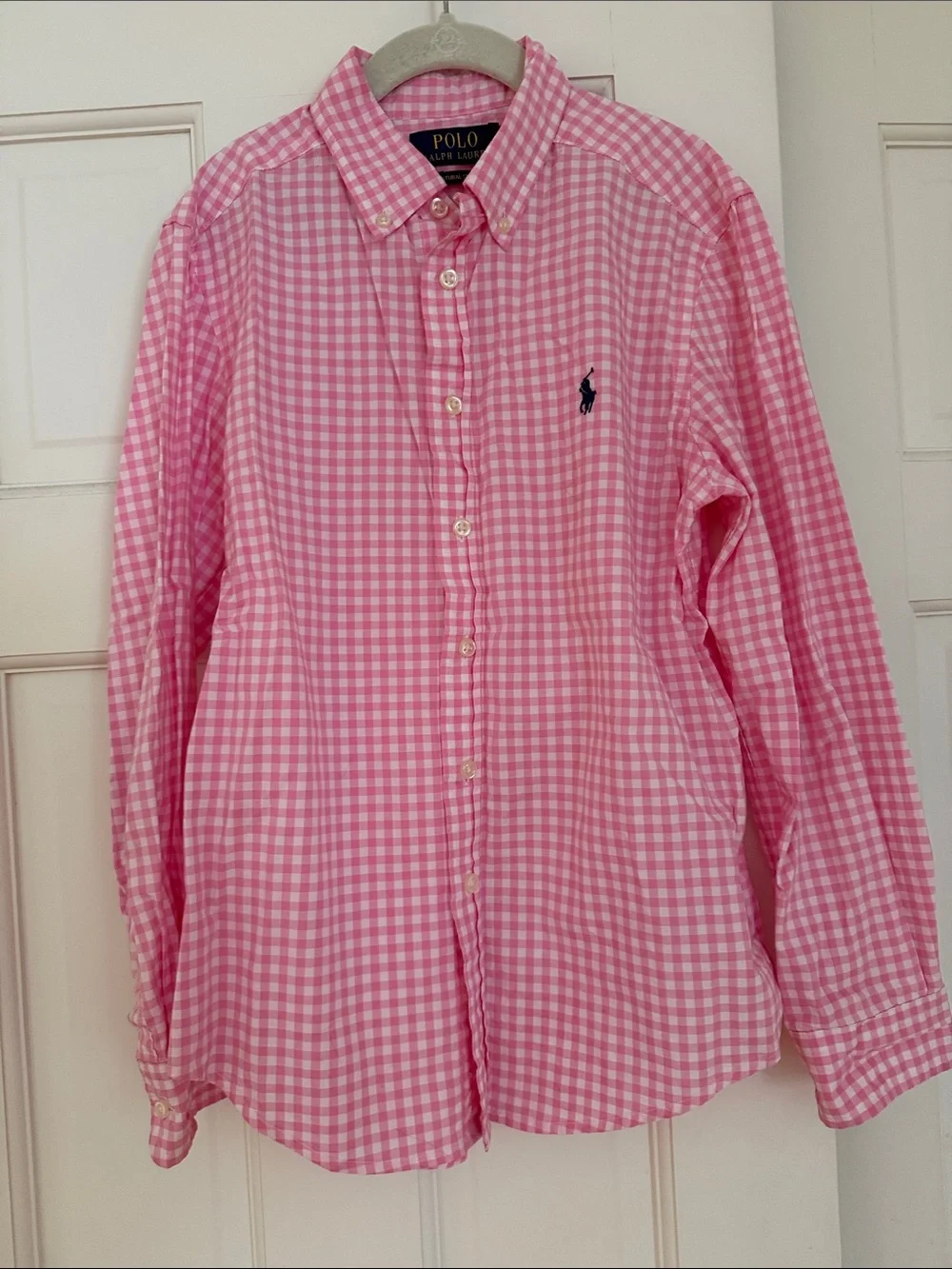 Ralph Lauren Pink Gingham Button-Down Shirt